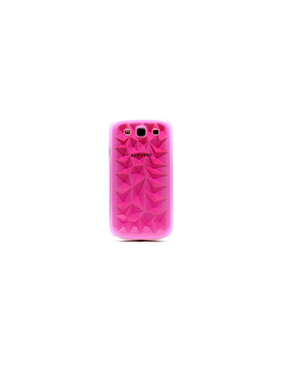 Textured PVC Protective Case for Samsung Galaxy S3 (Pink)