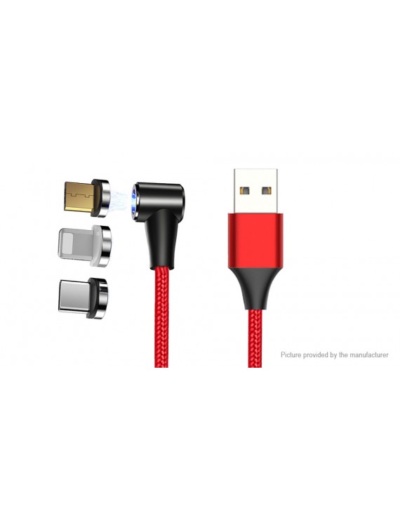 Cafele 3-in-1 8-pin/Micro-USB/USB-C to USB 2.0 Data & Charging Cable (200cm)